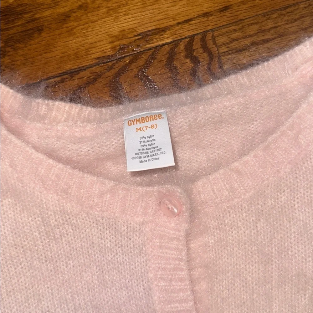 Gymboree girls pink cardigan sweater size medium (7-8) NWOT